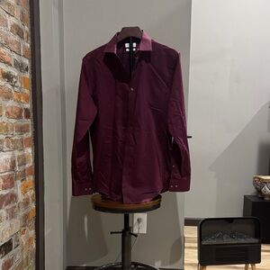 Calvin Klein Men's Burgundy Shirt Jacket